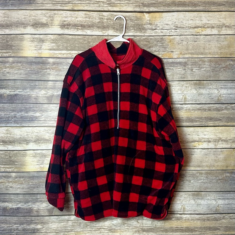 Marlboro Vintage Unlimited Fleece 1/2 Zip Reversible Sweater Size L